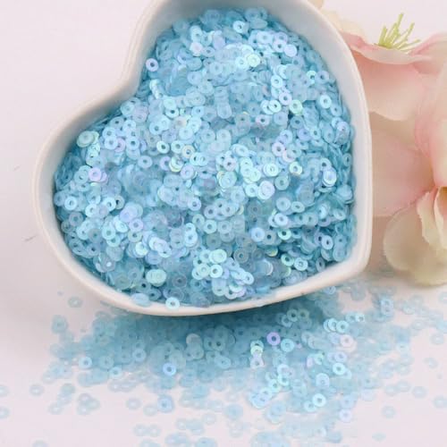 Whakano 2000 Stück Runde Pailletten zum Basteln,Lose Pailletten zum Aufnähen,Handwerk Pailletten Spangles,für DIY Herstellung Nähen,Kleidung,Schmuck Dekor,Stickerei,Hochzeitsdekoration,Hellblau,4mm Whakano 2000 Stück Runde Pailletten zum Basteln,Lose Pailletten zum Aufnähen,Handwerk Pailletten Spangles,für DIY Herstellung Nähen,Kleidung,Schmuck Dekor,Stickerei,Hochzeitsdekoration,Hellblau,4mm von Whakano