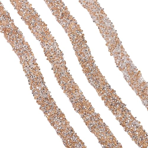Whakano 2m Glitter Harz Strass Bänder zum Aufbügeln 1,5cm Breite Bling Edelstein Perlen Band,Dekoration Strassband zum Basteln,Hochzeit,Party Dekor,DIY Kunsthandwerk,Geschenkdekor,Champagner Whakano 2m Glitter Harz Strass Bänder zum Aufbügeln 1,5cm Breite Bling Edelstein Perlen Band,Dekoration Strassband zum Basteln,Hochzeit,Party Dekor,DIY Kunsthandwerk,Geschenkdekor,Champagner von Whakano