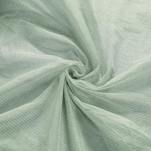 Whakano 3m Tüll Stoffe zum Basteln,Meterware,Netzstoff Breite 220 cm,Stoffe zum Nähen,Dekostoff für Näharbeiten,Quilten DIY Basteln Handwerken,Scrapbooking,Vorhänge,Kostüm Kleid Bekleidung,Hellgrün von Whakano