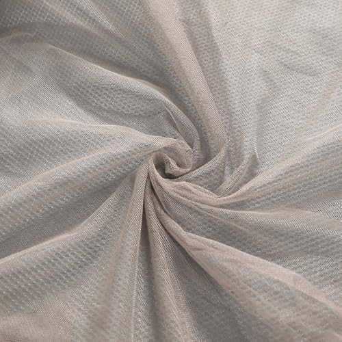 Whakano 3m Tüll Stoffe zum Basteln,Meterware,Netzstoff Breite 220 cm,Stoffe zum Nähen,Dekostoff für Näharbeiten,Quilten DIY Basteln Handwerken,Scrapbooking,Vorhänge,Kostüm Kleid Bekleidung,Hellbraun von Whakano