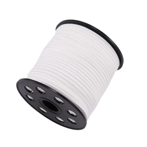 Whakano 4 Stück 10 M x 2,5mm Lederschnur Lederband Faux Wildleder Schnur,Klassik Basteln Lederschnüre DIY Band für Armbänder,für Schmuckherstellung DIY Handwerk Halsketten,Geschenkverpackung,Weiß von Whakano
