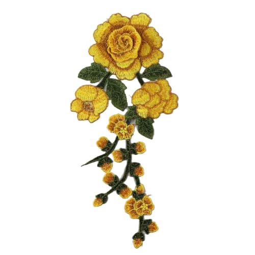 Whakano 4 Stück Blumen-Spitzen Bestickte Nähen Aufnäher,30 x 13,5cm,Bestickte Patches Sticker,Blumen Mit Blättern,Nähen Handwerk Zubehör,Applikation für DIY Kleidung T-Shirt Jacken Rucksäcke,Gelb Whakano 4 Stück Blumen-Spitzen Bestickte Nähen Aufnäher,30 x 13,5cm,Bestickte Patches Sticker,Blumen Mit Blättern,Nähen Handwerk Zubehör,Applikation für DIY Kleidung T-Shirt Jacken Rucksäcke,Gelb von Whakano