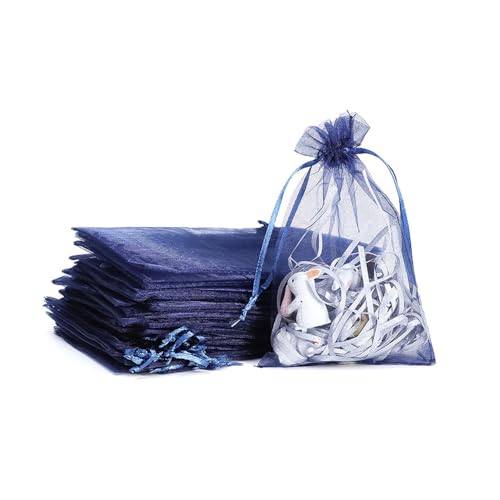 Whakano 40 Stück Bunt Organzasäckchen mit Kordelzug,Organzabeutel,Schmuckbeutel,GeschenkSack,für Hochzeit Geburtstag Süßigkeiten Schmuck Geschenkverpackung Party Mit Schnur,Navy blau,15x20cm Whakano 40 Stück Bunt Organzasäckchen mit Kordelzug,Organzabeutel,Schmuckbeutel,GeschenkSack,für Hochzeit Geburtstag Süßigkeiten Schmuck Geschenkverpackung Party Mit Schnur,Navy blau,15x20cm von Whakano