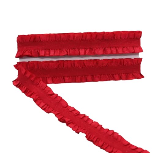 Whakano 5 Yards Elastizität Spitzenbesatz,Plissee-Rüschen Spitzenband Borte 2,5cm Breit,Dekoband Zierband Spitzenborte,Stretch Band für DIY Nähen Handwerk,Hochzeit,Party,Vorhänge,Kleider Dekor,Rot Whakano 5 Yards Elastizität Spitzenbesatz,Plissee-Rüschen Spitzenband Borte 2,5cm Breit,Dekoband Zierband Spitzenborte,Stretch Band für DIY Nähen Handwerk,Hochzeit,Party,Vorhänge,Kleider Dekor,Rot von Whakano