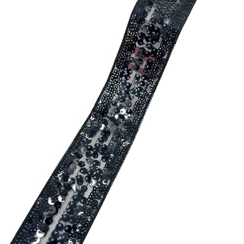 Whakano 5 YardsGlitzer Pailletten Mesh Spitzenborte 4cm Breite,Paillettenbesatz Dekoband Pailletten Zierband,Bänder für Nähen Handwerk,Vorhänge,Kleidung Scrapbooking Deko,Geschenkverpackung,Schwarz Whakano 5 YardsGlitzer Pailletten Mesh Spitzenborte 4cm Breite,Paillettenbesatz Dekoband Pailletten Zierband,Bänder für Nähen Handwerk,Vorhänge,Kleidung Scrapbooking Deko,Geschenkverpackung,Schwarz von Whakano