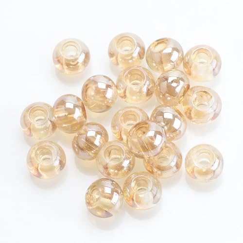 Whakano 50 Stück Bunt Glasperlen zum Basteln,8 x 10MM,Runde Lose Perlen mit 3mm Loch,Bastelperlen für DIY Handwerk Dekor,Schmuck Armbänder,Halsketten Ohrringe Schlüsselanhänger,Sekt Whakano 50 Stück Bunt Glasperlen zum Basteln,8 x 10MM,Runde Lose Perlen mit 3mm Loch,Bastelperlen für DIY Handwerk Dekor,Schmuck Armbänder,Halsketten Ohrringe Schlüsselanhänger,Sekt von Whakano