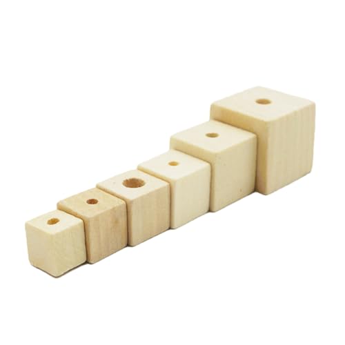 Whakano 50 Stück Eckig Holzkugeln mit Loch,Natur Holz Bastel-Perlen Quadratische für Schlüsselanhänger,Häkeln Weben,Makramee,DIY Handwerk,Armbänder,Halsketten,16mm,mit 4mm Loch,Holzfarbe Whakano 50 Stück Eckig Holzkugeln mit Loch,Natur Holz Bastel-Perlen Quadratische für Schlüsselanhänger,Häkeln Weben,Makramee,DIY Handwerk,Armbänder,Halsketten,16mm,mit 4mm Loch,Holzfarbe von Whakano
