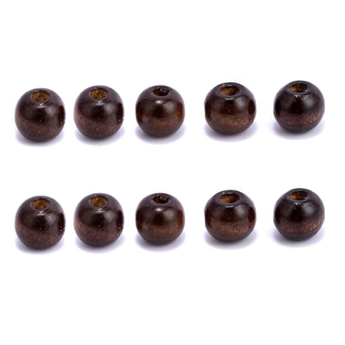 Whakano 500 Stück Runde Farbige Holzperlen zum Basteln,natürliche DIY-Holzperlen mit Loch,zum Basteln,Makramee,Handarbeit für Weihnachten,Geburtstage,Belohnungen,9x10mm,Braun Whakano 500 Stück Runde Farbige Holzperlen zum Basteln,natürliche DIY-Holzperlen mit Loch,zum Basteln,Makramee,Handarbeit für Weihnachten,Geburtstage,Belohnungen,9x10mm,Braun von Whakano