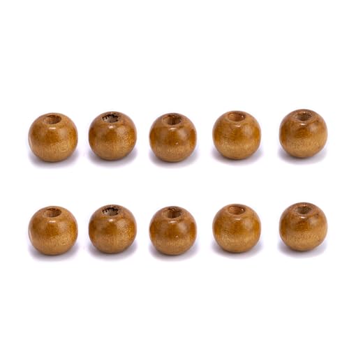 Whakano 500 Stück Runde Farbige Holzperlen zum Basteln,natürliche DIY-Holzperlen mit Loch,zum Basteln,Makramee,Handarbeit für Weihnachten,Geburtstage,Belohnungen,9x10mm,Kaffee Whakano 500 Stück Runde Farbige Holzperlen zum Basteln,natürliche DIY-Holzperlen mit Loch,zum Basteln,Makramee,Handarbeit für Weihnachten,Geburtstage,Belohnungen,9x10mm,Kaffee von Whakano