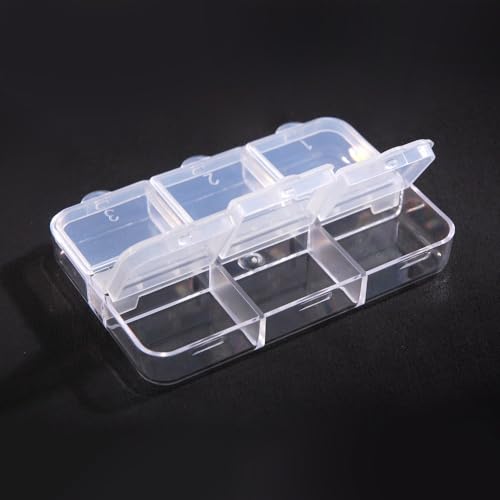 Whakano 8 Stück Mini Aufbewahrungsboxen mit 6 Fächern,Sortierbox,Kleine Aufbewahrungsboxen Abnehmbar,zur Aufbewahrung von Schrauben,Perlen,Ohrringen,Kleinteile Basteln,7,5x5x1,1cm Whakano 8 Stück Mini Aufbewahrungsboxen mit 6 Fächern,Sortierbox,Kleine Aufbewahrungsboxen Abnehmbar,zur Aufbewahrung von Schrauben,Perlen,Ohrringen,Kleinteile Basteln,7,5x5x1,1cm von Whakano