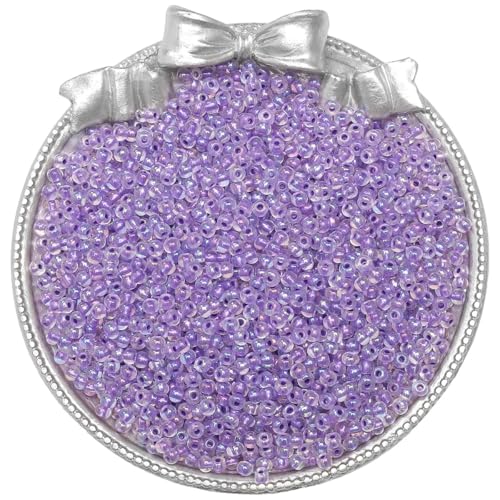 Whakano 900 Stück Glas Perlen Pony Beads,Rocailles Perlen,10g Lose Perlen,Bastelperlen für DIY Handwerk Dekor,Armbänder,Halsketten Ohrringe,Schmuckherstellung,Kopfbedeckung,Flieder B,2mm Whakano 900 Stück Glas Perlen Pony Beads,Rocailles Perlen,10g Lose Perlen,Bastelperlen für DIY Handwerk Dekor,Armbänder,Halsketten Ohrringe,Schmuckherstellung,Kopfbedeckung,Flieder B,2mm von Whakano