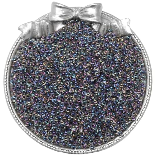 Whakano 900 Stück Glas Perlen Pony Beads,Rocailles Perlen,10g Lose Perlen,Bastelperlen für DIY Handwerk Dekor,Armbänder,Halsketten Ohrringe,Schmuckherstellung,Kopfbedeckung,Schwarz,2mm Whakano 900 Stück Glas Perlen Pony Beads,Rocailles Perlen,10g Lose Perlen,Bastelperlen für DIY Handwerk Dekor,Armbänder,Halsketten Ohrringe,Schmuckherstellung,Kopfbedeckung,Schwarz,2mm von Whakano