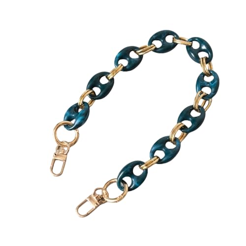 Whakano Acryl Dicke Taschenkette,Trageriemen Kette,Handykette,Handtasche Griff Kette Ersatzkette,Kettenriemen,Geldbörse Riemen Dekoration,Chain für DIY Taschenherstellung,45CM,Grün von Whakano