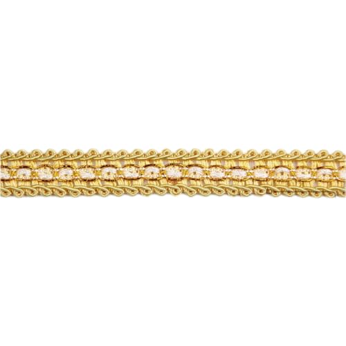 Whakano Braid Spitzenbesatz Centipede Spitzenband Verziert,Posamenten Borte Braid Trim Borten Bänder,für Vorhang Kostüm Schonbezug Polsterung Nähen Wohnkultur,11m Lang,1,5 cm Breit,Gold Whakano Braid Spitzenbesatz Centipede Spitzenband Verziert,Posamenten Borte Braid Trim Borten Bänder,für Vorhang Kostüm Schonbezug Polsterung Nähen Wohnkultur,11m Lang,1,5 cm Breit,Gold von Whakano