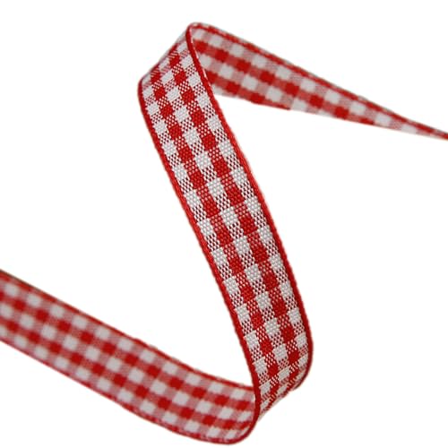 Whakano Gingham Seidenbänder Baumwollband,Stoffband Geschenkband Schleifenband,Bastelband,für Haar-Accessoires,DIY-Geburtstag,Party,Weihnachten,Dekoration,Nähen,Rot,6 mm breit,50 Yards lang Whakano Gingham Seidenbänder Baumwollband,Stoffband Geschenkband Schleifenband,Bastelband,für Haar-Accessoires,DIY-Geburtstag,Party,Weihnachten,Dekoration,Nähen,Rot,6 mm breit,50 Yards lang von Whakano