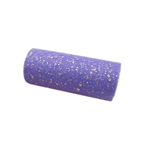 Whakano Glitzer Tüllrolle Stoffband mit kleine Pailletten Glitzer Dekostoff Tüllband,für Geschenkverpackung,Schleife,DIY,Nähen,Hochzeit Party Bankett Rock Kleidung Deko,Helles Lila,15cm x 25 Yards Whakano Glitzer Tüllrolle Stoffband mit kleine Pailletten Glitzer Dekostoff Tüllband,für Geschenkverpackung,Schleife,DIY,Nähen,Hochzeit Party Bankett Rock Kleidung Deko,Helles Lila,15cm x 25 Yards von Whakano