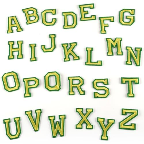 Whakano Großbuchstaben Alphabet A-Z Patches,Stickerei Patches,Buchstaben Aufnäher Zum Aufbügeln,für Rucksäcke,Hüte,Schuhe,Jeans,Kostümzubehör,Handy-Hüllen,Basteln Dekoration,Gelbgrün Alphabet Whakano Großbuchstaben Alphabet A-Z Patches,Stickerei Patches,Buchstaben Aufnäher Zum Aufbügeln,für Rucksäcke,Hüte,Schuhe,Jeans,Kostümzubehör,Handy-Hüllen,Basteln Dekoration,Gelbgrün Alphabet von Whakano