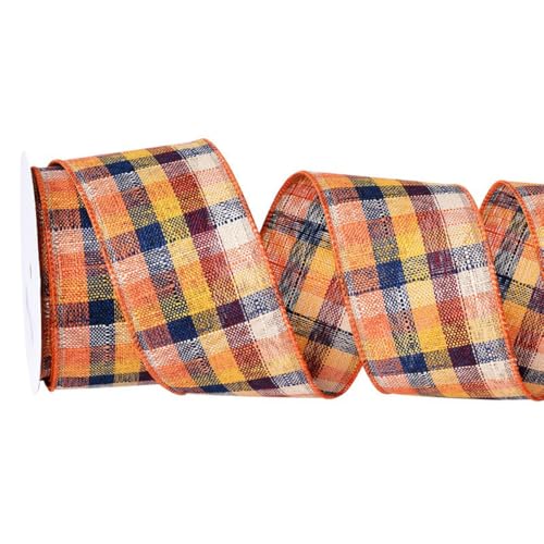 Whakano Kariertes Band Geschenkband 9m x 6,3cm Schleifenband Thanksgiving-Verpackungsband Herbstdekoration Dekoband,Bastelbänder für Weihnachten,Hochzeit,Erntedekoration,Geschenkverpackung,Blau Gelb Whakano Kariertes Band Geschenkband 9m x 6,3cm Schleifenband Thanksgiving-Verpackungsband Herbstdekoration Dekoband,Bastelbänder für Weihnachten,Hochzeit,Erntedekoration,Geschenkverpackung,Blau Gelb von Whakano