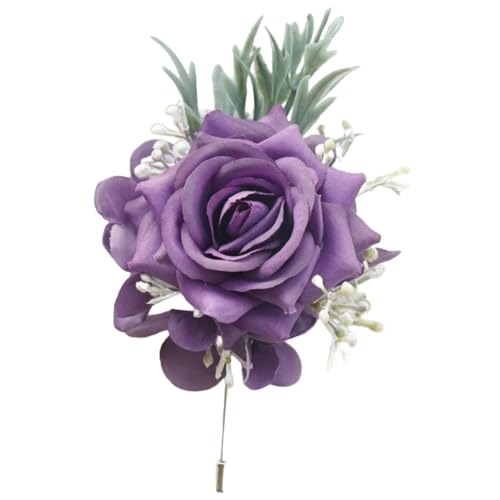 Whakano Künstliche Rosen Boutonniere Hochzeit,Elegante Blumen Anstecker Dekor,Prom Bankett Corsage,Hochzeitsanstecker für Braut Brautjungfer Gäste Anzug Party,Hochzeit Zubehör,Lila Whakano Künstliche Rosen Boutonniere Hochzeit,Elegante Blumen Anstecker Dekor,Prom Bankett Corsage,Hochzeitsanstecker für Braut Brautjungfer Gäste Anzug Party,Hochzeit Zubehör,Lila von Whakano