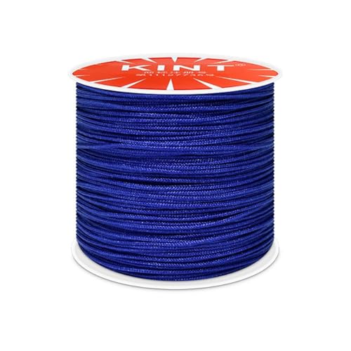 Whakano Nylonschnur 0,8mm,Makramee-Schnur,Nylon Seil Perlenschnur,Cord Makramee Band für Geflochtene Armbänder,Schmuckherstellung Handwerk Halsketten,Makramee,Geschenkverpackung,Blau von Whakano