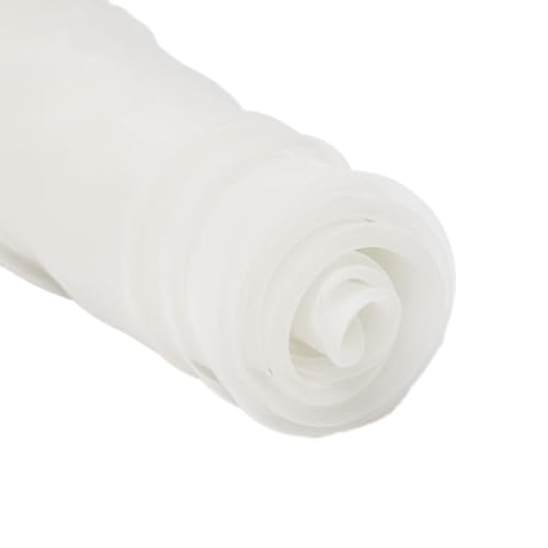 Whakano Organza-Stoffe zum Nähen, Meterware für Bekleidung & Deko, Tüll, Universal-Stoff, Gardine, Vorhänge, Tischdecken, Bogen, Kostüm, Kleid, 3m x 1,5m, Cremefarben von Whakano
