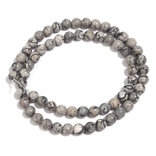 Whakano Runde Natürliche Perlen für Auffädeln,Stränge Perlen mit Loch,Ca.60 Stück Grau Bastelperlen für DIY Handwerk Dekor,Armbänder,Halsketten Ohrringe,Schmuckherstellung,Kopfbedeckung,Perlen 6mm Whakano Runde Natürliche Perlen für Auffädeln,Stränge Perlen mit Loch,Ca.60 Stück Grau Bastelperlen für DIY Handwerk Dekor,Armbänder,Halsketten Ohrringe,Schmuckherstellung,Kopfbedeckung,Perlen 6mm von Whakano