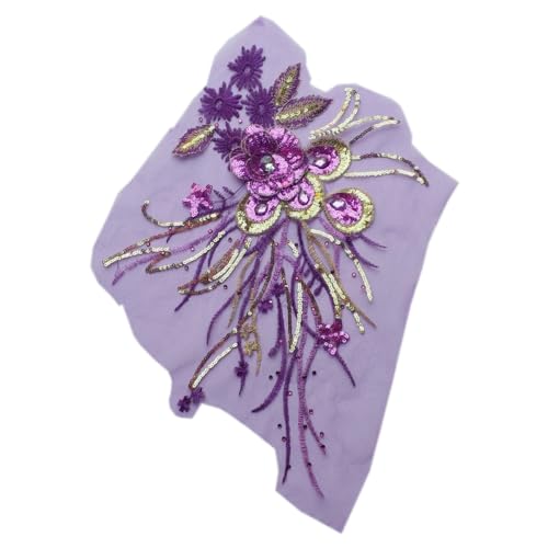 Whakano Stickerei Applikation für Aufnähen 38x28cm,3D Blumen Spitzenapplikation mit Pailletten,Spitze Patches,Paillettenbesatz,Applikation für DIY Hochzeitskleid,Kleid,Kleidung Dekoration,Lila Whakano Stickerei Applikation für Aufnähen 38x28cm,3D Blumen Spitzenapplikation mit Pailletten,Spitze Patches,Paillettenbesatz,Applikation für DIY Hochzeitskleid,Kleid,Kleidung Dekoration,Lila von Whakano