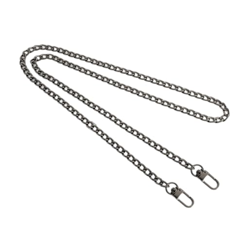 Whakano Taschenkette Metall,Ersatzkette für Handtaschen,Taschen Ketten Abnehmbare,Ketten Zubehör mit Metallschnallen,für Damen Handtaschen Umhängetasche Taschengriff Geldbörse,Schwarz,110cm von Whakano