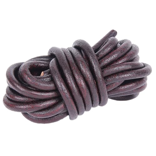 Whakano Vintage Rund Lederband Lederriemen Lederschnur Lederbänder,Kordelseil Seilschnur,Bänder für Basteln,Schmuck und Armbändern,Makramee,Schlüsselanhänger,Verpackungsherstellung,8mm x 5m Whakano Vintage Rund Lederband Lederriemen Lederschnur Lederbänder,Kordelseil Seilschnur,Bänder für Basteln,Schmuck und Armbändern,Makramee,Schlüsselanhänger,Verpackungsherstellung,8mm x 5m von Whakano