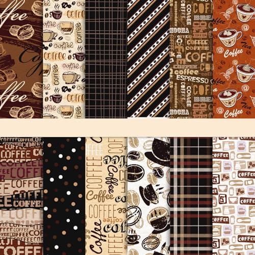 Whaline 24 Stück Kaffee-Themen-Musterpapier, braun, gefaltet, flach, Scrapbook-Papier, doppelseitig, bunt, dekoratives Bastelpapier für DIY-Kunst, Handwerk, Kartenherstellung, Dekoration, 30x30 cm Whaline 24 Stück Kaffee-Themen-Musterpapier, braun, gefaltet, flach, Scrapbook-Papier, doppelseitig, bunt, dekoratives Bastelpapier für DIY-Kunst, Handwerk, Kartenherstellung, Dekoration, 30x30 cm von Whaline