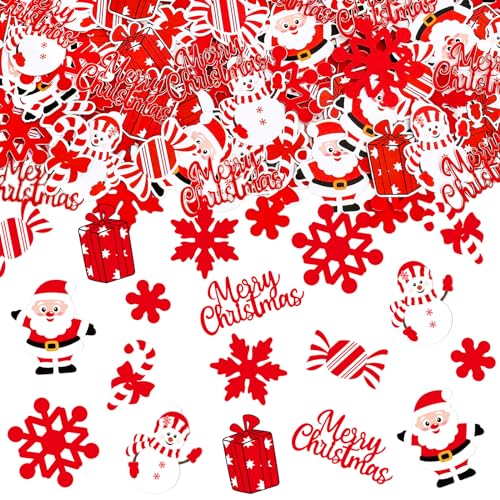 Whaline 270 Stück Weihnachts-Konfetti, roter Weihnachtsmann, Schneeflocke, Schneemann, Papier-Konfetti, Tischkonfetti, Dekoration für DIY Handwerk Whaline 270 Stück Weihnachts-Konfetti, roter Weihnachtsmann, Schneeflocke, Schneemann, Papier-Konfetti, Tischkonfetti, Dekoration für DIY Handwerk von Whaline