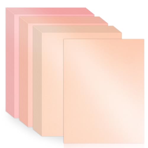 Whaline 30 Blatt rosa schimmernder Karton, 21,6 x 29,2 cm dickes Kartonpapier, 250 g/m², Druckerpapier für Drucke, Bastelbedarf Whaline 30 Blatt rosa schimmernder Karton, 21,6 x 29,2 cm dickes Kartonpapier, 250 g/m², Druckerpapier für Drucke, Bastelbedarf von Whaline