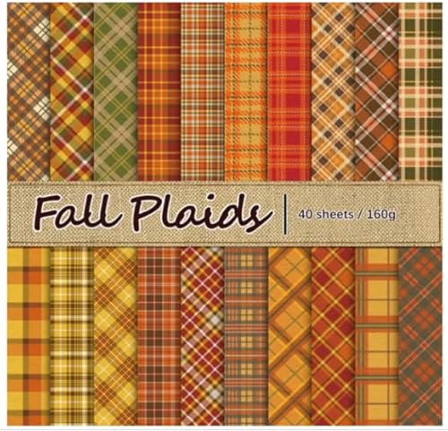 Whaline 40 Blatt Herbst Plaid Muster Papier Herbst Scrapbook Spezialpapier doppelseitig für Thanksgiving DIY Handwerk Kartenherstellung Fotoalbum Journal Dekor, 14 x 21 cm Whaline 40 Blatt Herbst Plaid Muster Papier Herbst Scrapbook Spezialpapier doppelseitig für Thanksgiving DIY Handwerk Kartenherstellung Fotoalbum Journal Dekor, 14 x 21 cm von Whaline