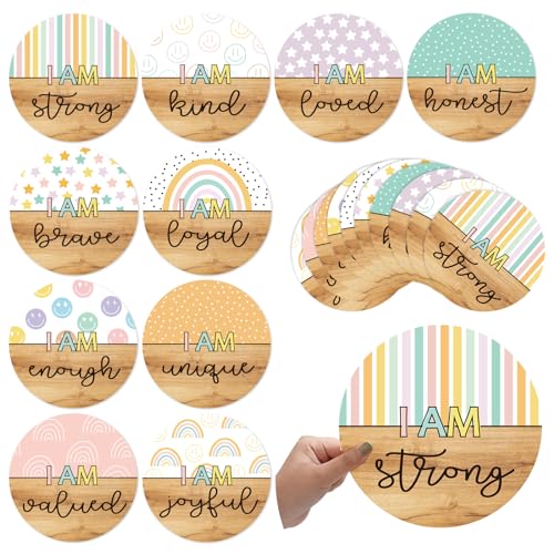 Whaline 50 Stück positive Sprüche, 10 Designs, Boho-Motivationspapierausschnitte, inspirierende Zitatkarten für Schulanfang, Klassenzimmer, Wand-Bordüre, Dekoration, 20 cm Whaline 50 Stück positive Sprüche, 10 Designs, Boho-Motivationspapierausschnitte, inspirierende Zitatkarten für Schulanfang, Klassenzimmer, Wand-Bordüre, Dekoration, 20 cm von Whaline