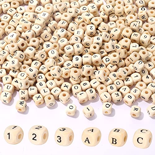 Whaline 700 Stück Holzperlen, Initiale 26 Buchstaben und 0-9 Zahlen, Naturholz, Bastelperlen, 10 mm, quadratische Alphabetperlen, Holzperlen, lose Buchstaben, DIY-Projekte, Dekoration Whaline 700 Stück Holzperlen, Initiale 26 Buchstaben und 0-9 Zahlen, Naturholz, Bastelperlen, 10 mm, quadratische Alphabetperlen, Holzperlen, lose Buchstaben, DIY-Projekte, Dekoration von Whaline