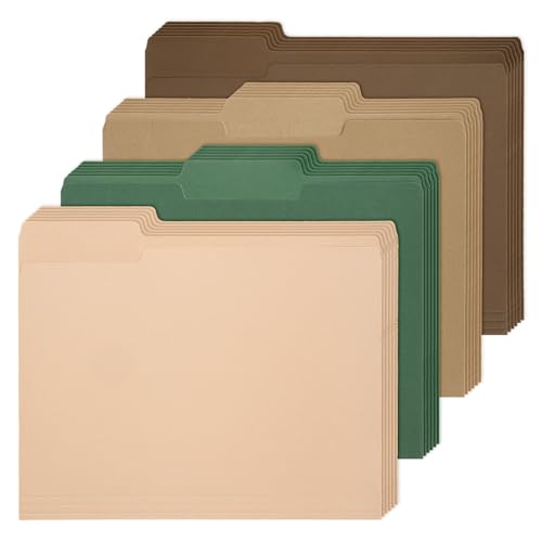 Whaline Aktenordner in Briefgröße, 4 Farben, Salbeigrün und Braun, mit 1/3-Schnittlasche für Zuhause, Büro, Klassenzimmer, 24 Stück, 24 Stück Whaline Aktenordner in Briefgröße, 4 Farben, Salbeigrün und Braun, mit 1/3-Schnittlasche für Zuhause, Büro, Klassenzimmer, 24 Stück, 24 Stück von Whaline