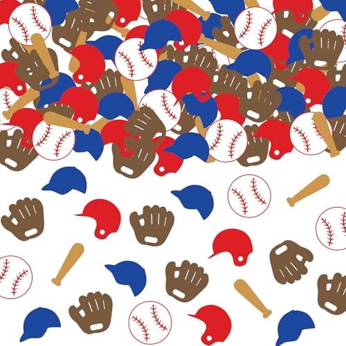 Whaline Baseball-Tisch-Konfetti, Sportbälle, Tischdekoration, für Geburtstag, Babyparty, Partyzubehör, 300 Stück von Whaline