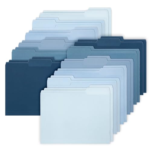 Whaline Dokumentenmappen, Briefgröße, 6 Farben, Farbverlauf, Blau, mit 1/3-Schnittlasche für Zuhause, Büro, Klassenzimmer, 24 Stück, 24 Stück Whaline Dokumentenmappen, Briefgröße, 6 Farben, Farbverlauf, Blau, mit 1/3-Schnittlasche für Zuhause, Büro, Klassenzimmer, 24 Stück, 24 Stück von Whaline