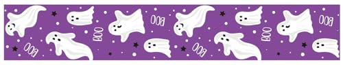 Whaline Halloween-Schleifenband mit Drahtrand, niedlicher Geisterboo Bastelband, violettes Stoffband für Schleife, Kranz, Basteln, Party-Dekoration, 6,3 cm, 9,1 m Whaline Halloween-Schleifenband mit Drahtrand, niedlicher Geisterboo Bastelband, violettes Stoffband für Schleife, Kranz, Basteln, Party-Dekoration, 6,3 cm, 9,1 m von Whaline