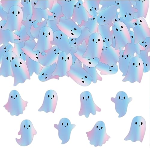 Whaline Halloween-Tischkonfetti, farbwechselnd, holografische Geister-Tischaufsätze für Feiertage, Partyzubehör, 300 Stück Whaline Halloween-Tischkonfetti, farbwechselnd, holografische Geister-Tischaufsätze für Feiertage, Partyzubehör, 300 Stück von Whaline