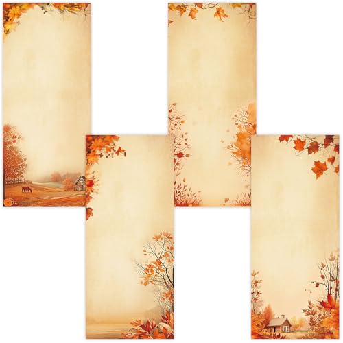 Whaline Magnetische Notizblöcke mit Herbstwald, Ahornblätter, To-Do-Papierblock, Einkaufsliste, Notizblock für Ernte, Zuhause, Küche, Kühlschrank, Dekoration, 4 Stück Whaline Magnetische Notizblöcke mit Herbstwald, Ahornblätter, To-Do-Papierblock, Einkaufsliste, Notizblock für Ernte, Zuhause, Küche, Kühlschrank, Dekoration, 4 Stück von Whaline