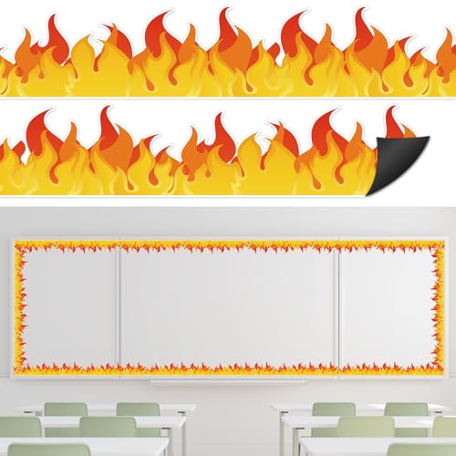 Whaline Magnetische Pinnwand-Bordüre für Büro, Klassenzimmer, Rot, Orange, 24 Stück Whaline Magnetische Pinnwand-Bordüre für Büro, Klassenzimmer, Rot, Orange, 24 Stück von Whaline
