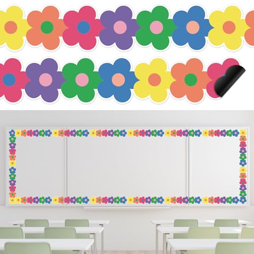 Whaline Magnetische Pinnwand im Hippie-Stil, Y2K, Magnetstreifen, Bordüre für Büro, Klassenzimmer, Dekoration, 24 Stück Whaline Magnetische Pinnwand im Hippie-Stil, Y2K, Magnetstreifen, Bordüre für Büro, Klassenzimmer, Dekoration, 24 Stück von Whaline
