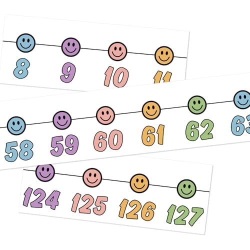 Whaline Pinnwand, Pastellfarben, 32 Stück, buntes Lächeln, Gesicht, Zahlenleiste, Mathe-Bordüre, für Zuhause, Klassenzimmer, Wanddekoration Whaline Pinnwand, Pastellfarben, 32 Stück, buntes Lächeln, Gesicht, Zahlenleiste, Mathe-Bordüre, für Zuhause, Klassenzimmer, Wanddekoration von Whaline