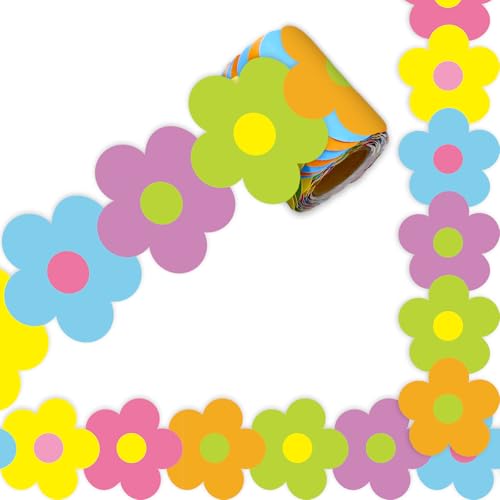 Whaline Pinnwand mit neonfarbenen Blumen, 90 cm, helle Boho-Blume, gestanzt, gerollt, für Kreidetafel, Wanddekoration Whaline Pinnwand mit neonfarbenen Blumen, 90 cm, helle Boho-Blume, gestanzt, gerollt, für Kreidetafel, Wanddekoration von Whaline