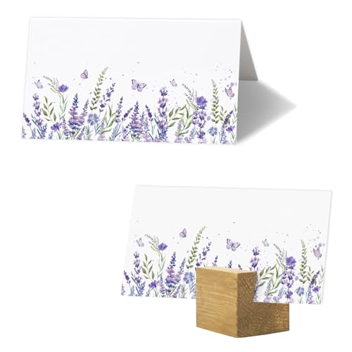 Whaline Platzkarten, Lavendel, 8,9 x 5,1 cm, violette Blume, Zeltkarten, Sitzkarten, blanko, Tischnamensschilder für Frühling, Urlaub, Buffet, Party, Tischdekoration, 100 Stück Whaline Platzkarten, Lavendel, 8,9 x 5,1 cm, violette Blume, Zeltkarten, Sitzkarten, blanko, Tischnamensschilder für Frühling, Urlaub, Buffet, Party, Tischdekoration, 100 Stück von Whaline