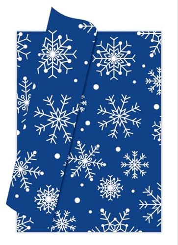 Whaline Seidenpapier mit Schneeflocken-Motiv, für Weihnachten, Weihnachten, Weihnachten, 35,6 x 50,8 cm, Dunkelblau / Weiß, 100 Blatt Whaline Seidenpapier mit Schneeflocken-Motiv, für Weihnachten, Weihnachten, Weihnachten, 35,6 x 50,8 cm, Dunkelblau / Weiß, 100 Blatt von Whaline