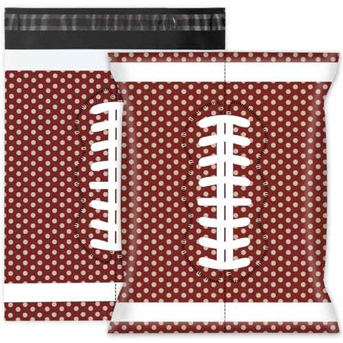 Whaline Versandtaschen mit Fußballmotiv, 25,4 x 33 cm, wasserdicht, selbstklebend, für Herbst und kleine Geschäftskleidung, 100 Stück Whaline Versandtaschen mit Fußballmotiv, 25,4 x 33 cm, wasserdicht, selbstklebend, für Herbst und kleine Geschäftskleidung, 100 Stück von Whaline
