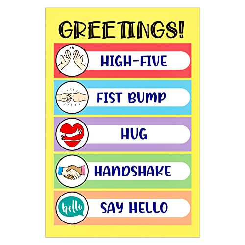 WHATSIGN Grußposter, 30,5 x 45,7 cm, Klassenzimmer-Regeln, Motivationsposter, Klassenzimmer-Dekoration, inspirierende Poster für Vorschule, Kindergarten, Schullehrer WHATSIGN Grußposter, 30,5 x 45,7 cm, Klassenzimmer-Regeln, Motivationsposter, Klassenzimmer-Dekoration, inspirierende Poster für Vorschule, Kindergarten, Schullehrer von WhatSign
