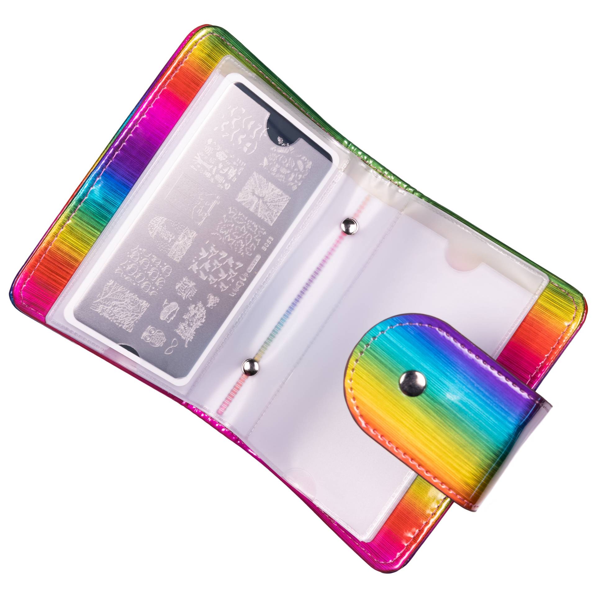 Regenbogen Teller Organizer, Snap Close Aufbewahrungshalter Für Stempelplatten von WhatsUpNails